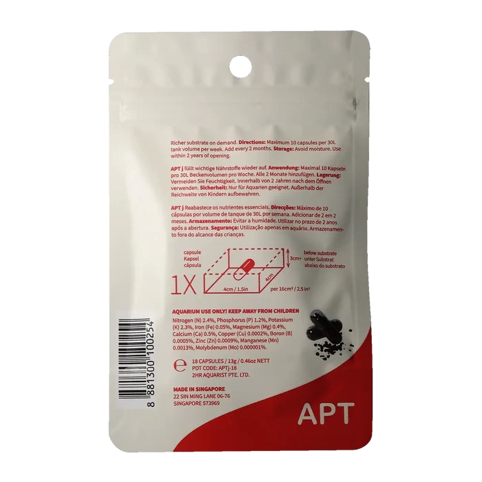 2Hr Aquarist APT Jazz — black root capsules in sachet