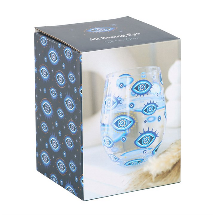 All Seeing Eye Print Stemless Glass 🇬🇧