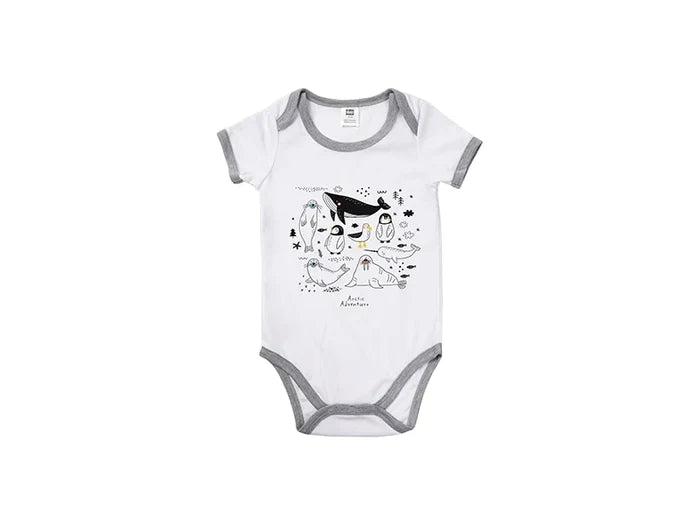 Baby Onesie Short Sleeve XXL(Gray Edge,18-24M)