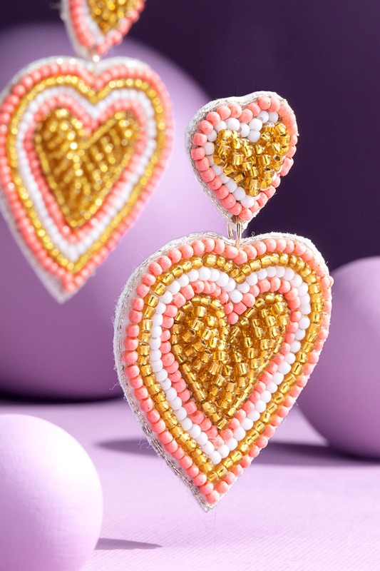 Be Mine - Seed Beaded Earrings