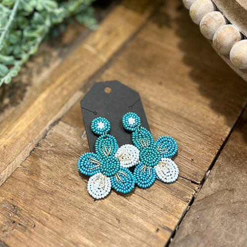 Beaded Flower Earrings