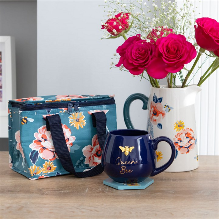 Bee-utiful Floral Lunch Bag 🇬🇧