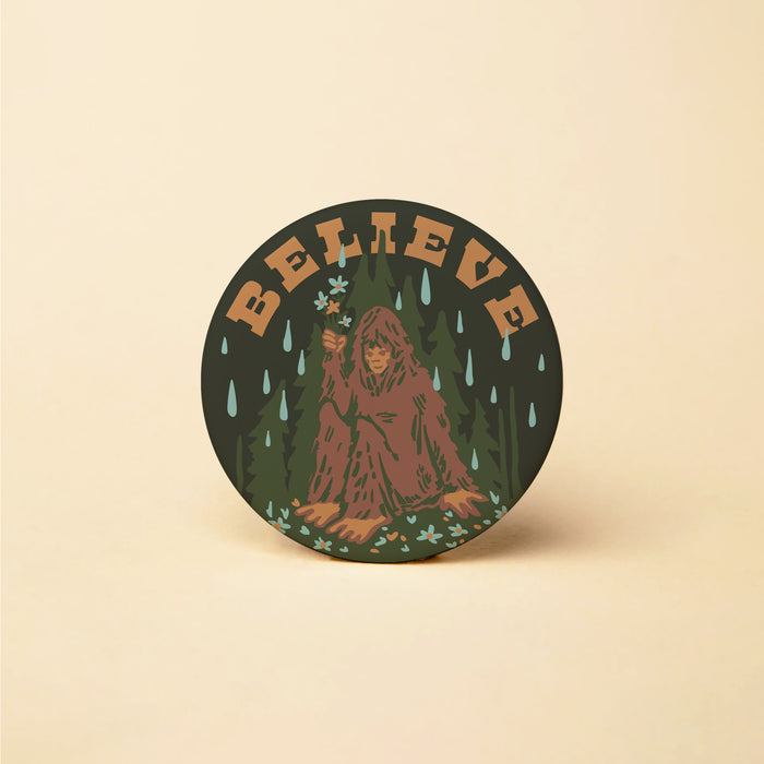 Believe Bigfoot Button