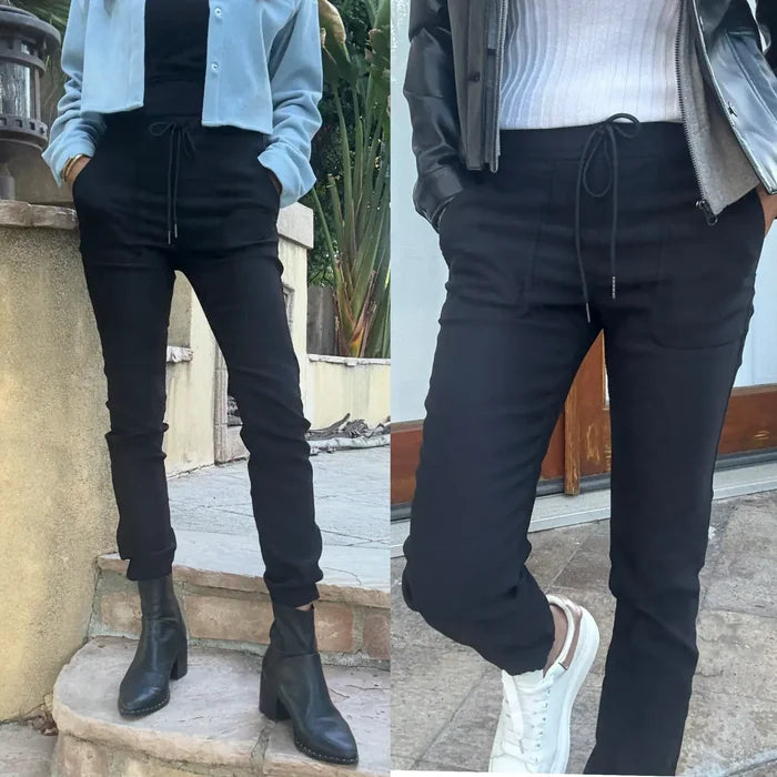 Bevy Flog Tali Black Canvas Pants