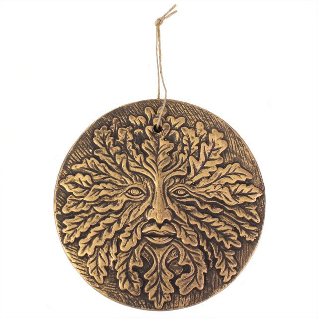 Bronze Terracotta Green Man Plaque 🇬🇧
