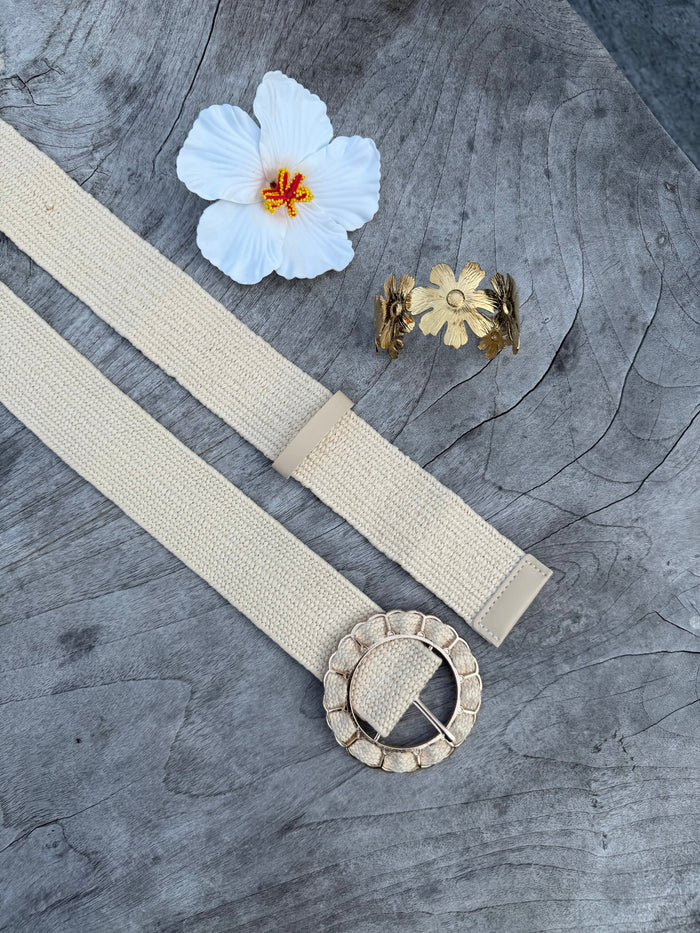 Ceinture beige et dorée DS.Sélection