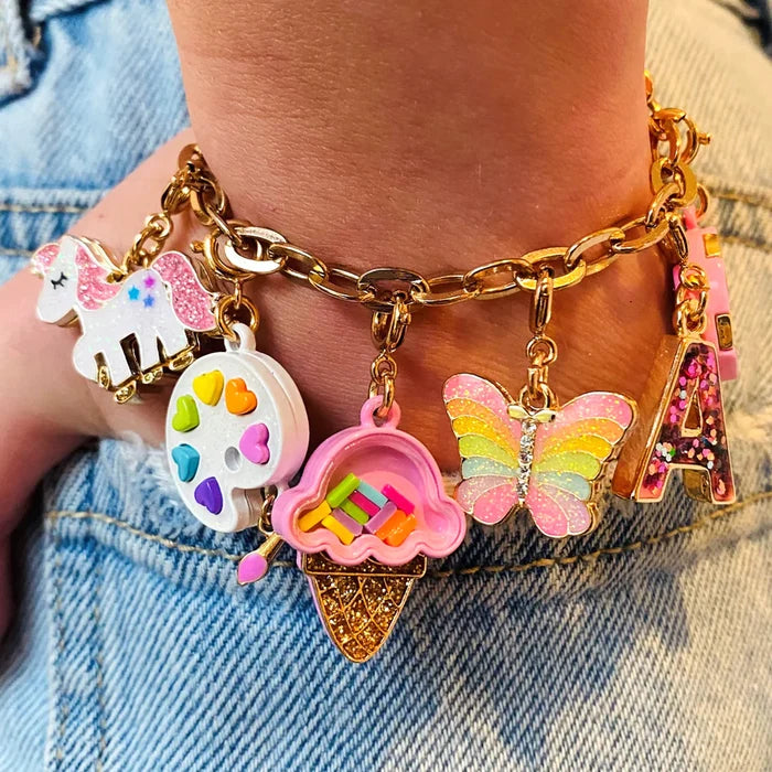 Charm It! Gold Ice Cream Cone Shaker Charm