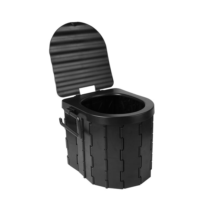 Folding Toilet Car Outdoor Travel Potty Portable for Camping Hiking Beach with 12 Garbage Bags 🇬🇧