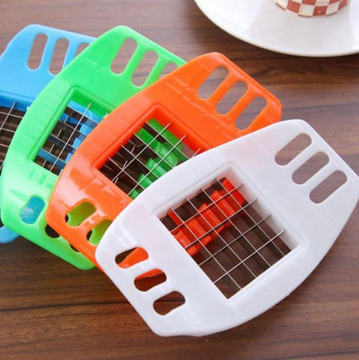 French Fry Potato Chipper Vegetable Fruit Cutter and Chopper Useful Kitchen Tool Random Colours 🇬🇧
