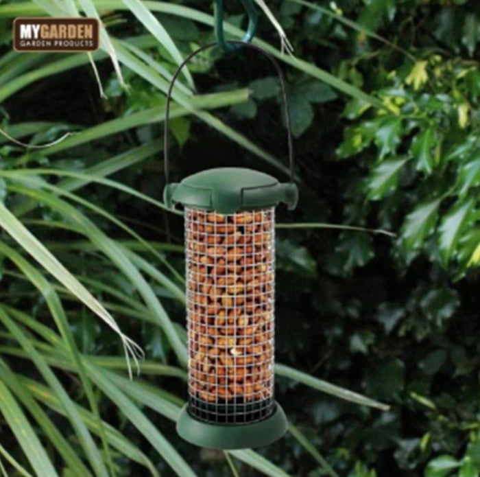 Garden Hanging Bird Peanut Feeder 19.5 x 9.5 cm - Green 🇬🇧