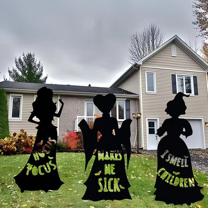 Halloween Witch Inserts Garden Metal Holiday Decorations Ornaments 🇨🇳
