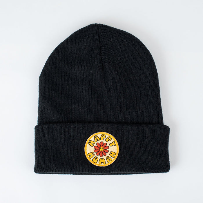 Happy Human | Jet Black - Adult Beanie