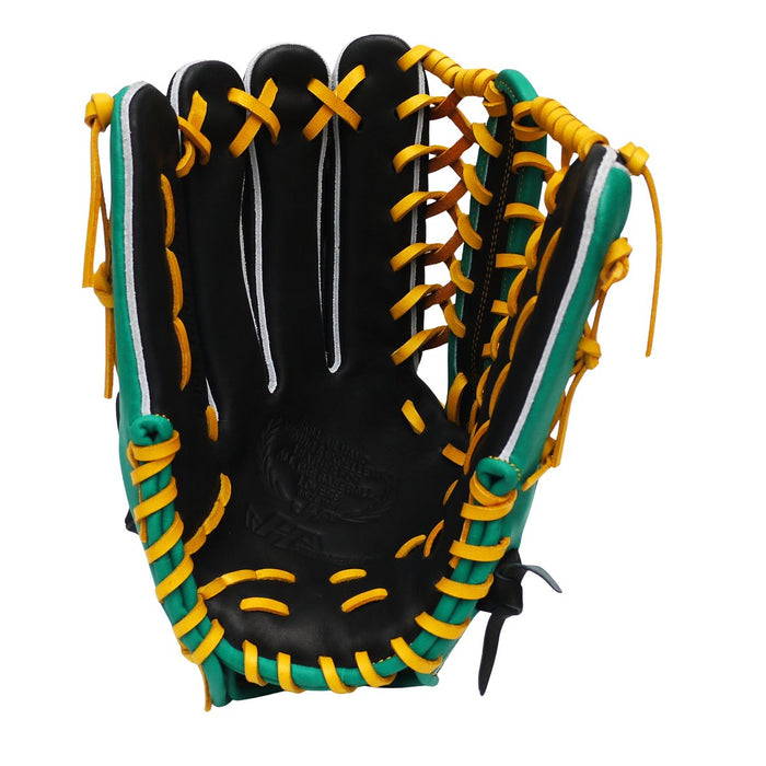 HATAKEYAMA Classic Series 12.75 inch Left Hand Throw Outfielder Glove - Black/Green #7