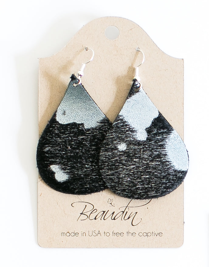 Hershey Cowhide/Leather Earrings