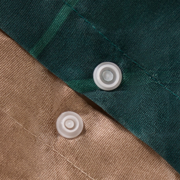 Isaac Geometric Reversible Duvet Cover Set - Teal/Natural 🇬🇧