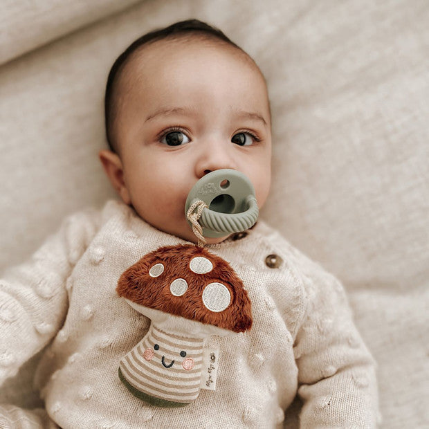 Itzy Pal - Brown Plush Mushroom w/ Teether