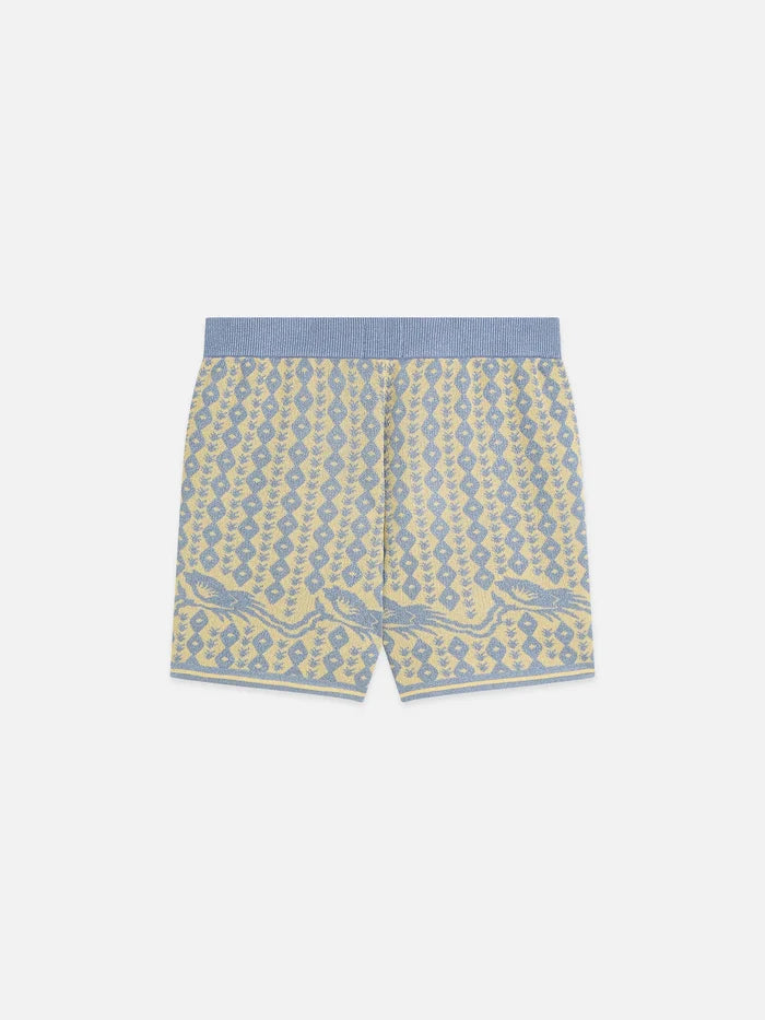 Jacquard Knitted Shorts Cactus Stripe Placed Raffia USJ01363N
