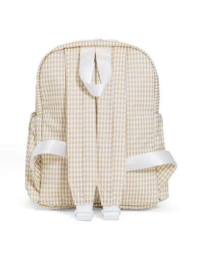 Khaki Gingham Mini Backer