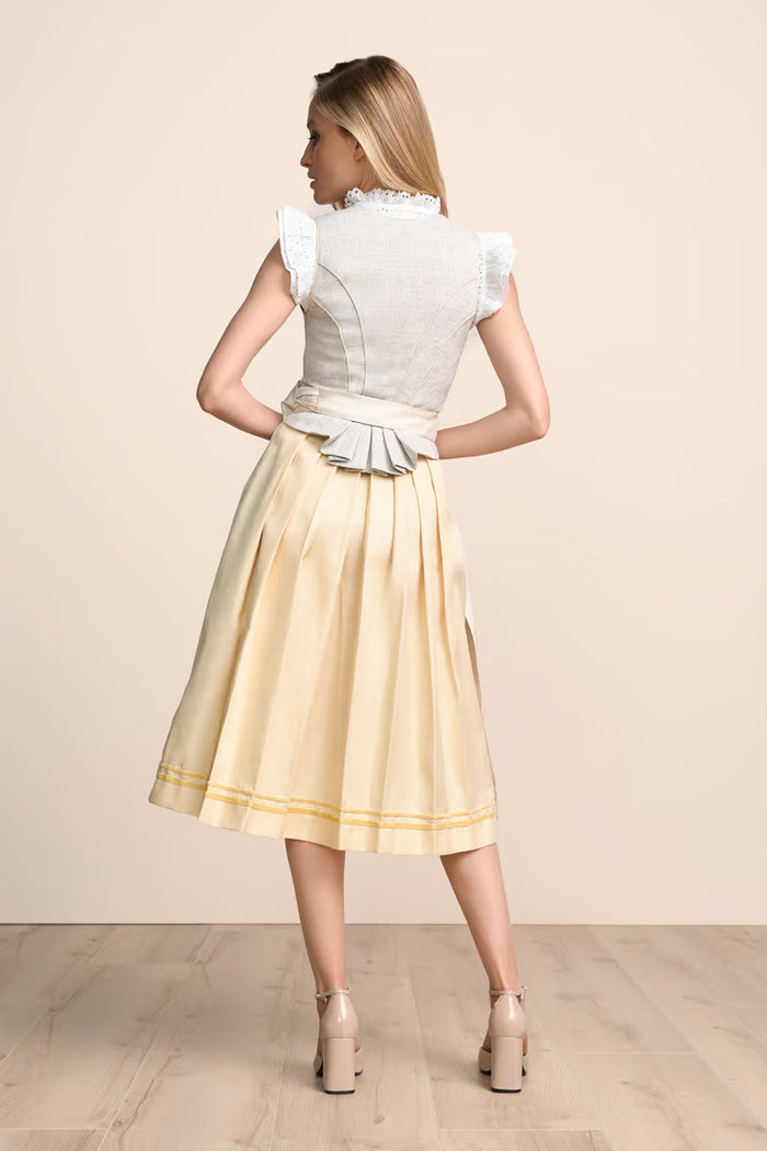 Kruger Long Dirndl 2pcs. 70cm "Calantha" beige