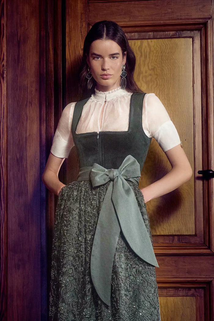 Kruger Long Dirndl 2pcs. 70cm "Elira" green