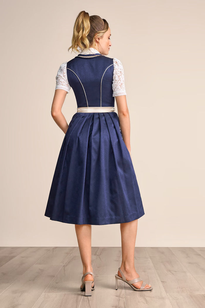 Kruger Long Dirndl 2pcs. 70cm "Quiana" blue