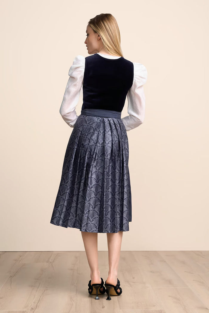 Kruger Long Dirndl 2pcs. 70cm "Violante" blue