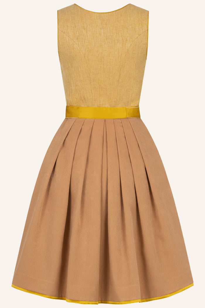 Kruger Midi Dirndl 2pcs. 60cm "Eland" yellow