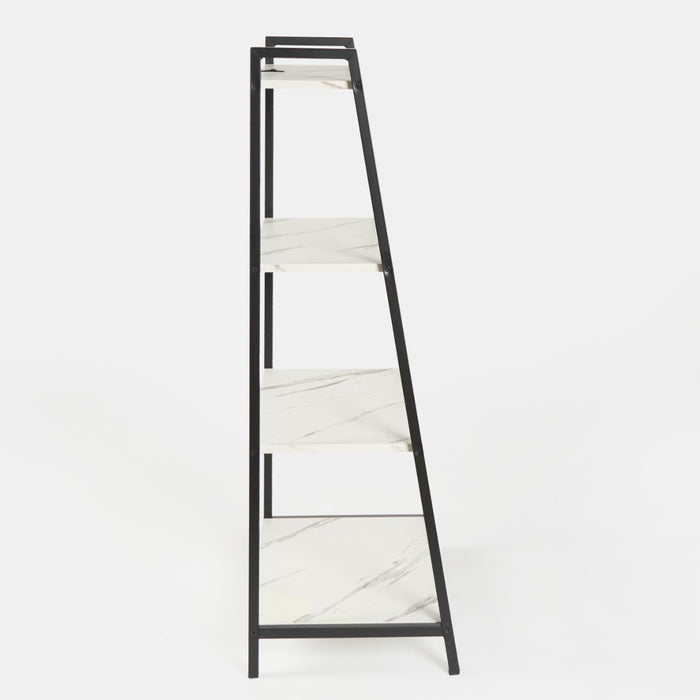 Manhattan Marble Effect 4-Tier Shelving Unit - Black/White 🇬🇧