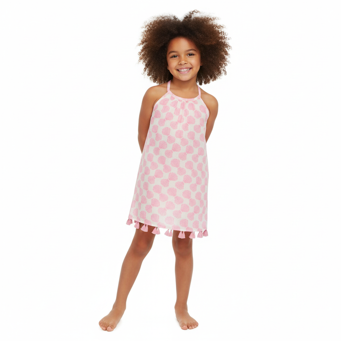 Mer St Barth Mini Chantal Sundress Shell Beach Pink