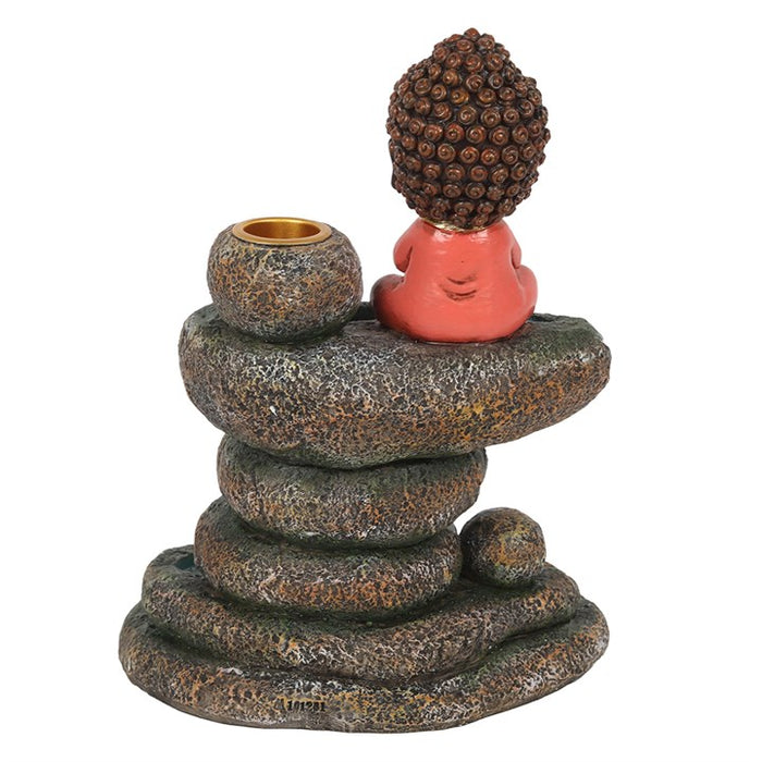 Red Buddha and Rock Pond Backflow Incense Burner 🇬🇧