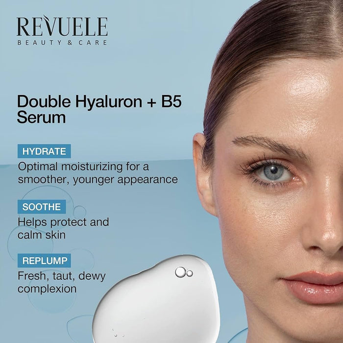 Revuele Double Hyaluron + B5 Replumping and Repairing Serum - 30ml