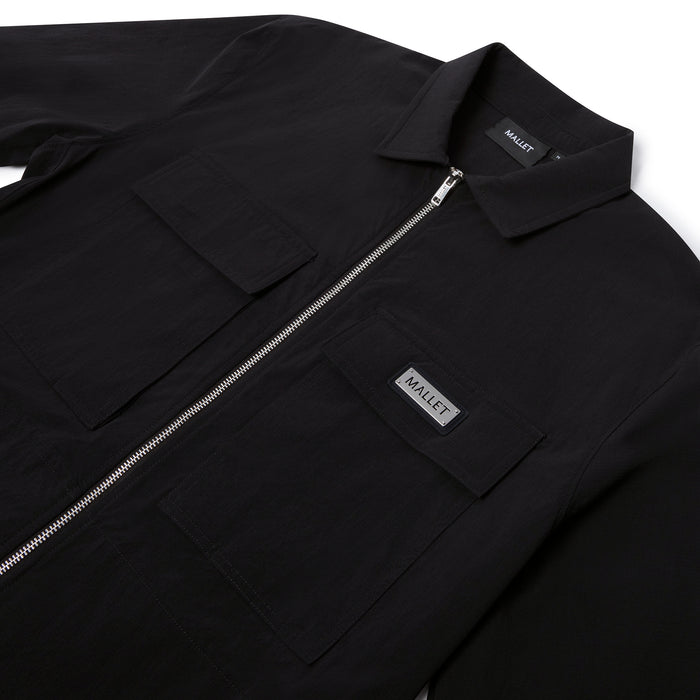 Mallet London - Mens - Ripstop Zip Up Overshirt Black