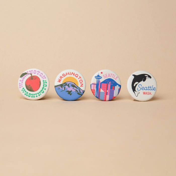 Seattle Skyline Button