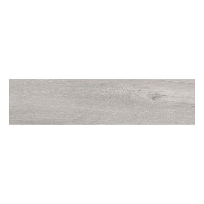 Rectangular gray wood-patterned tile on a white background