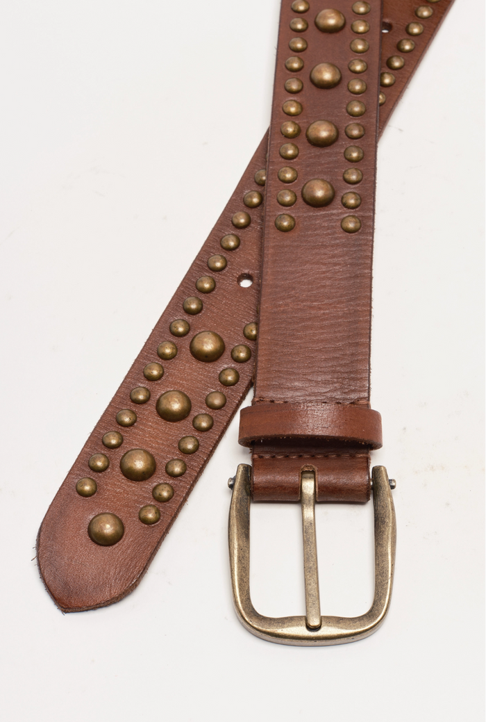 Sola Stud Belt - Cognac