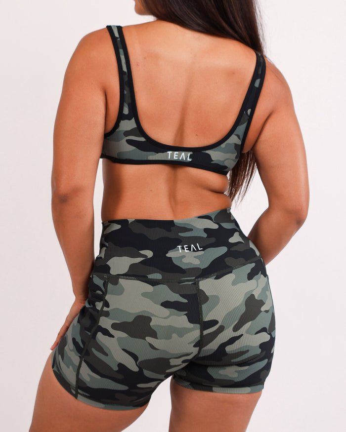 Teal Active Liv Micro Top (Dark Zebra, Camo)