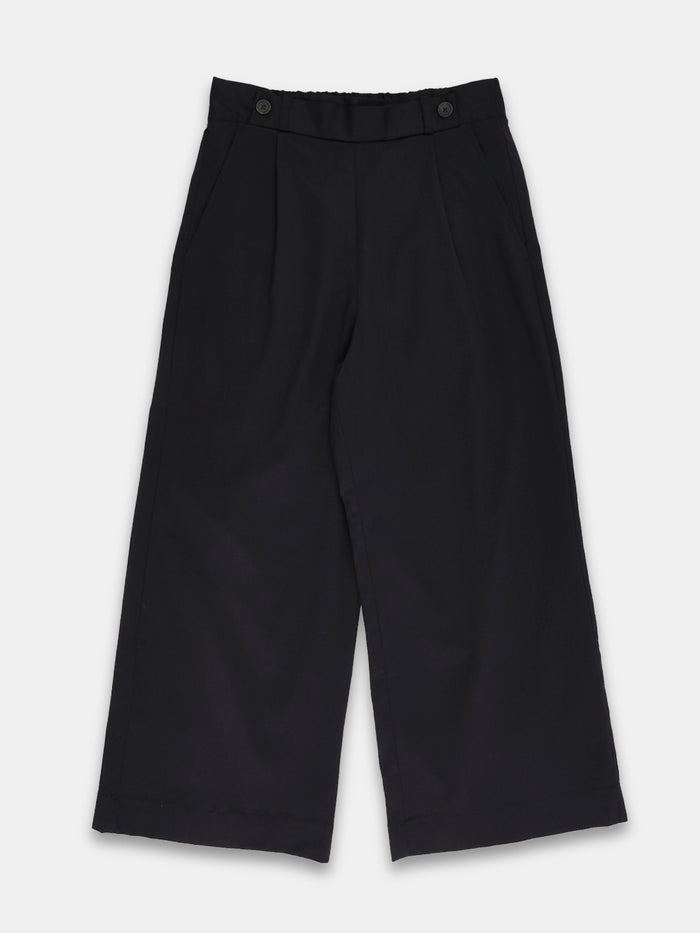 Women's Cotton Lycra Regular Fit Culotte Black