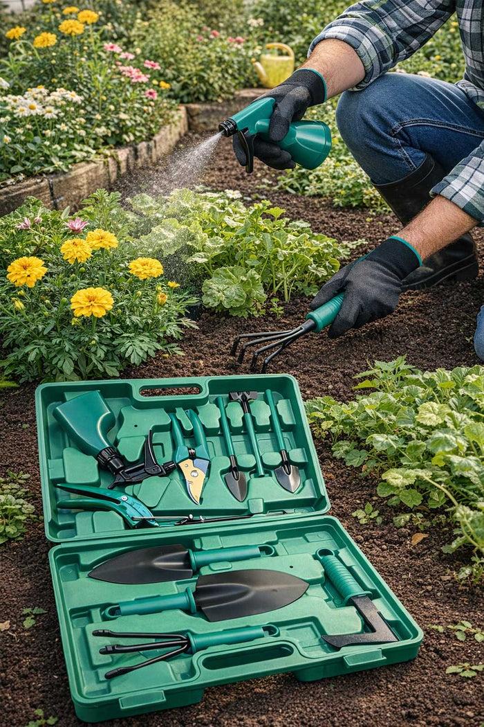 10-Piece Garden Tool Set with Carry Case 🇬🇧