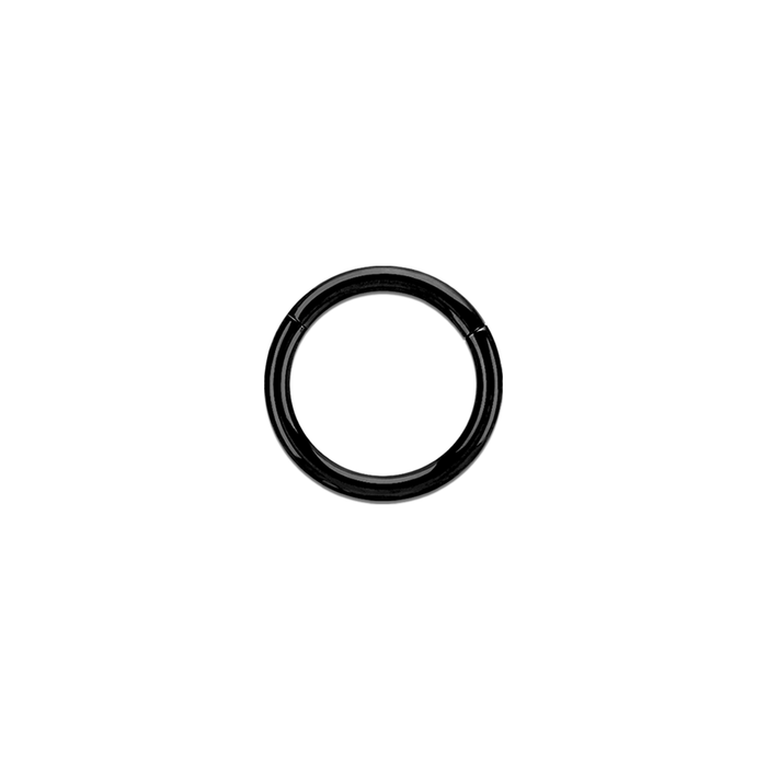 16g Black PVD Plated Surgical Steel Hinged Ring 6mm / Surgical Steel / Black Hinged Ring