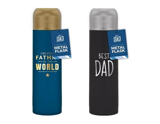 2 Pack Metal Flask Dad 24.5x7cm 🇬🇧