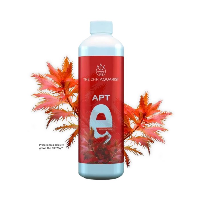 Red and white APT e plastic bottle for aquarium use