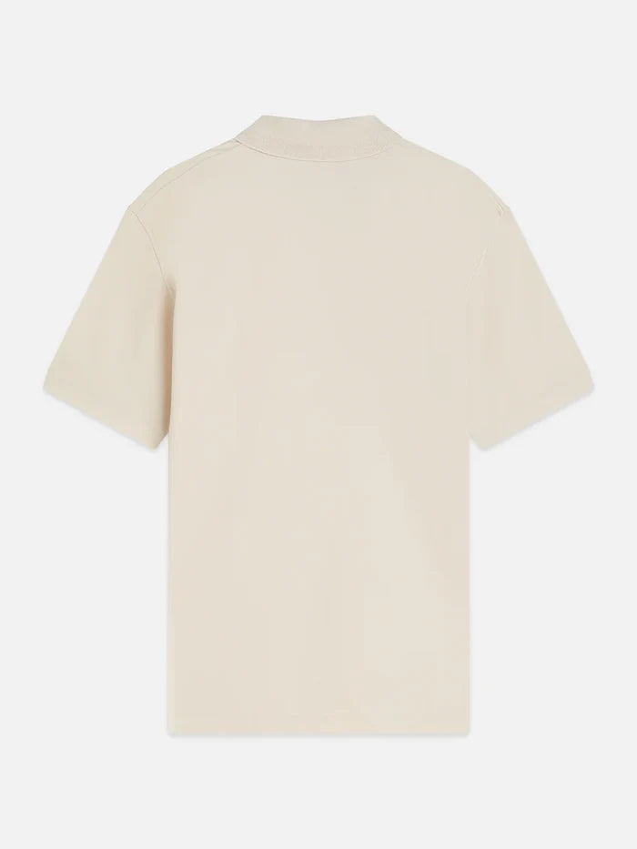 3 Crosses Pique Relaxed-Fit Garment-Dyed Polo Eggnog