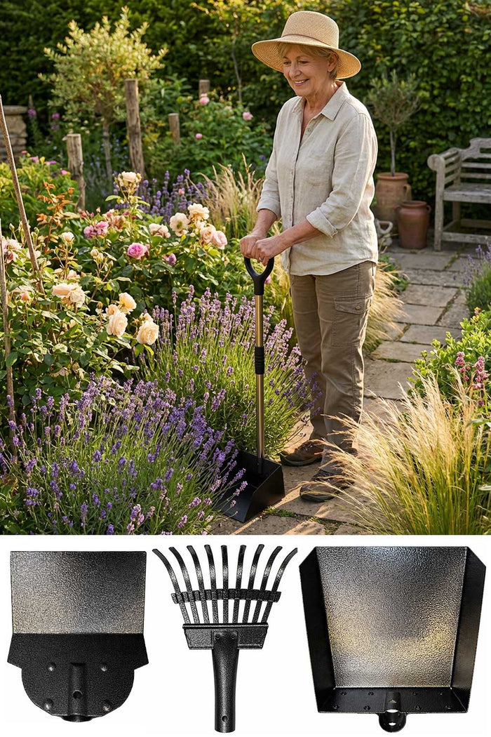 3in 1 Garden Tool Set – Rake, Shovel & Dustpan 🇬🇧