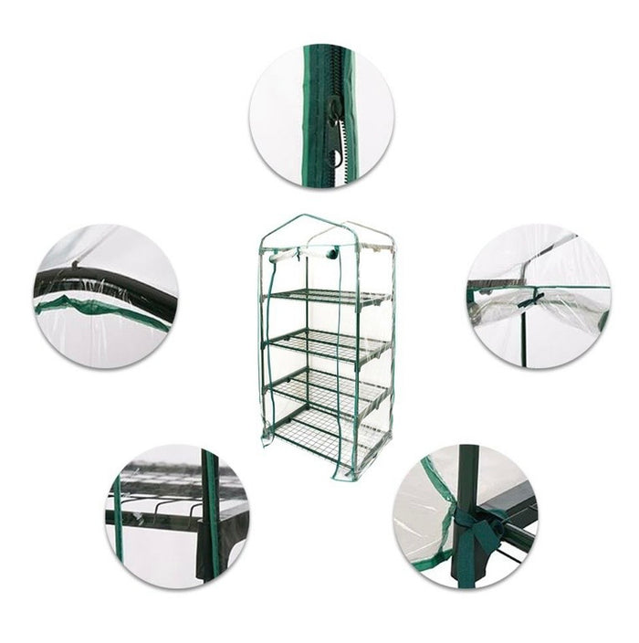 4 Tier Mini Greenhouse Walk In Grow Bag Replacement PVC Cover Casing (Cover only) 🇬🇧