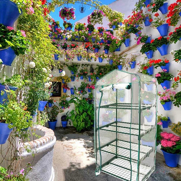 4 Tier Mini Greenhouse Walk In Grow Bag Replacement PVC Cover Casing (Cover only) 🇬🇧
