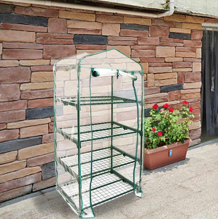 4 Tier Mini Greenhouse Walk In Grow Bag Replacement PVC Cover Casing (Cover only) 🇬🇧