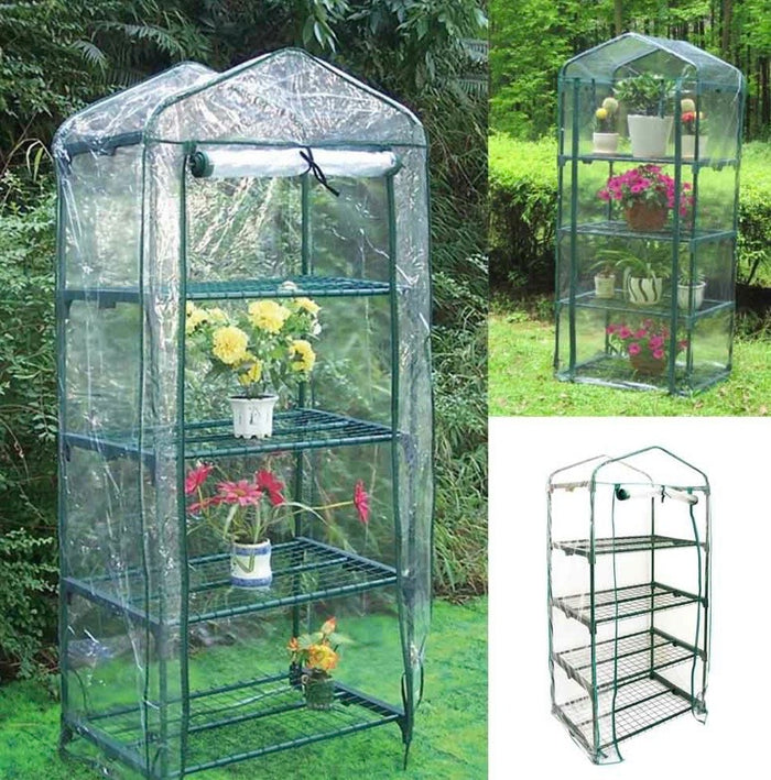 4 Tier Mini Greenhouse Walk In Grow Bag Replacement PVC Cover Casing (Cover only) 🇬🇧