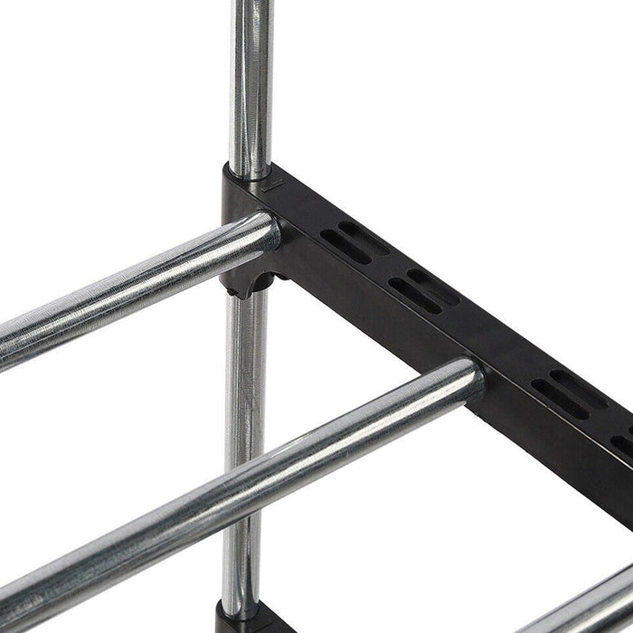 5 Tier Stainless Steel Shoe Rack - Multipurpose Storage Rack 🇬🇧