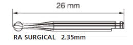 6  [a pack of 10 or 100] Round - Operative & Surgical Carbide Burs