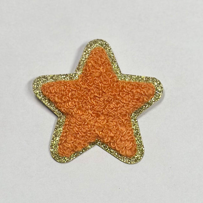 Star Iron On Patch ORANGE